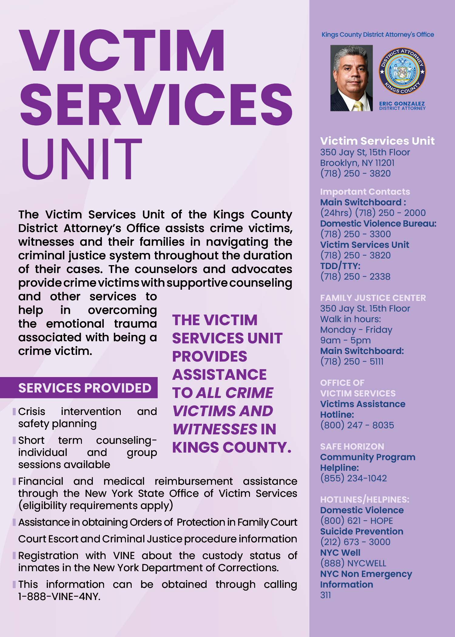 Victim services flyer 1 of 2